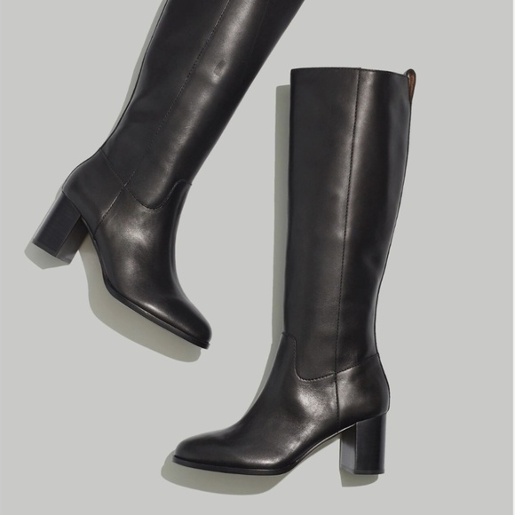 BNIB Madewell Leather Selina Tall Boot Black -8 - Picture 2 of 9